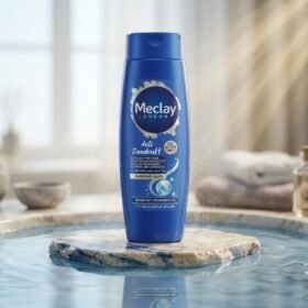 Meclay London Anti Dandruff Shampoo with Hexa Active Complex in 185ml and 360ml bottle sizes
