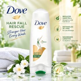 Dove Hair Fall Rescue 1 Minute Detangling Conditioner 180ml bottle with Nutri Serum for hair fall control