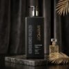 BREMOD Keratin Conditioner Plant Extract Premium Quality 400ml matte black pump bottle on dark marble podium from Chaudhary Superstore