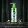 BREMOD Prothree 3 Hair Serum & Thermal Protect Treatment 250ml green and silver pump bottle on luxury dark marble podium from Chaudhary Superstore