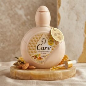 Care Natural Honey Lotion with Hyaluronic Acid 60ml beige bottle with honeycomb graphics — Chaudhary Superstore