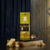 Coswin V.E Argan Protein Serum Shampoo Ampoule Care 500ml golden box packaging on luxury golden block podium from Chaudhary Superstore