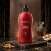 Eazicare Keratin Complex Conditioner With Almond Oil 300ml red pump bottle on dark marble podium from Chaudhary Superstore