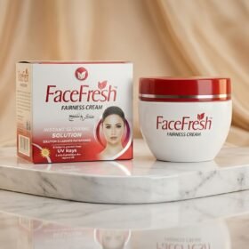 Face Fresh Fairness Cream Instant Glowing Solution 70ml white jar with red lid and matching box from Chaudhary Superstore