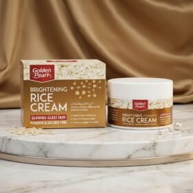 Golden Pearl Brightening Rice Cream 50ml white jar and golden-brown box from Chaudhary Superstore