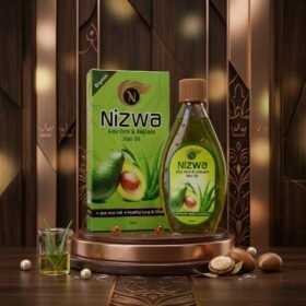 Nizwa Aloe Vera and Avocado Hair Oil 200ml bottle and box