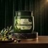Olive Deep Moisturizing Hair Repair Conditioner Enriched with Vitamin E & B5 650ml green jar on dark marble podium from Chaudhary Superstore