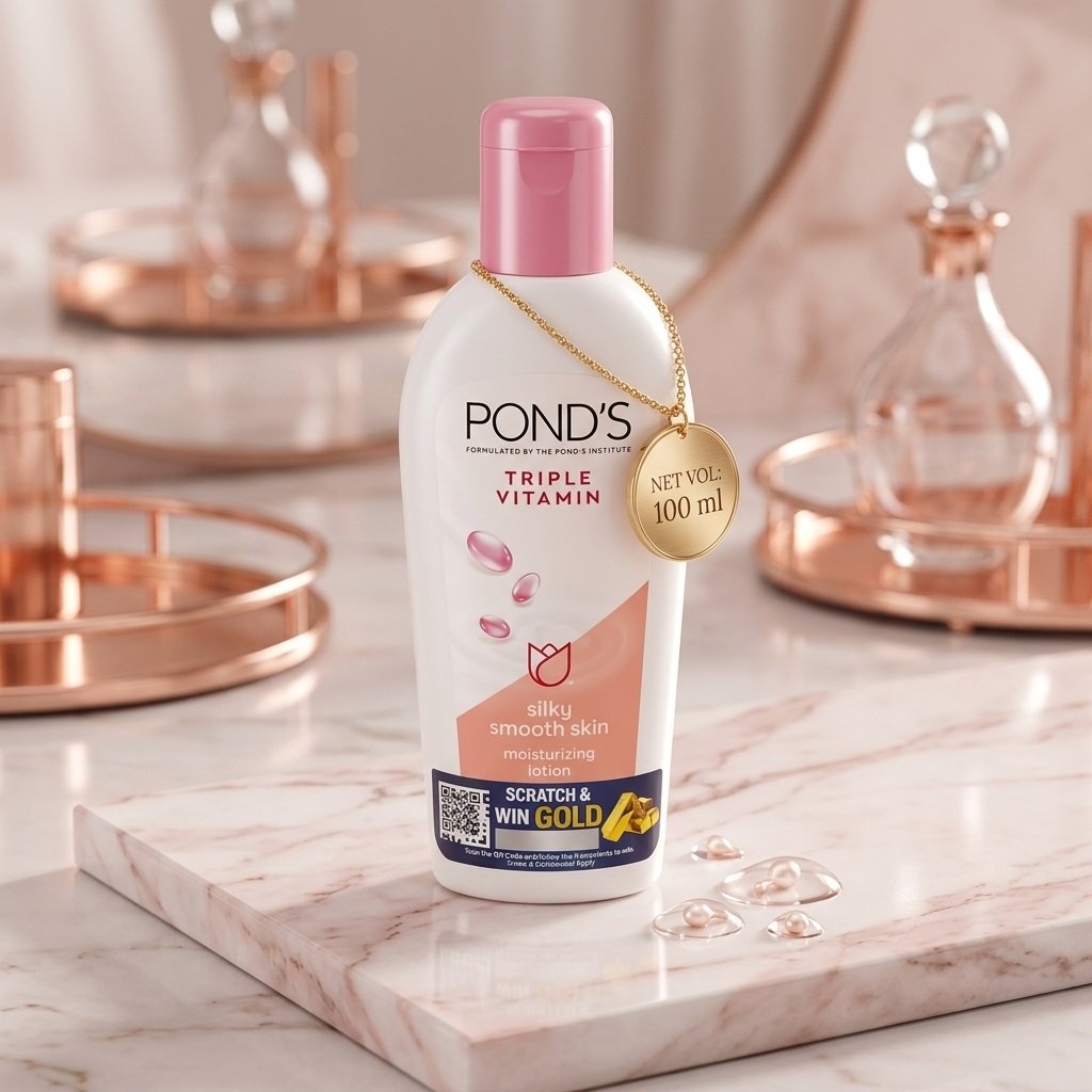 Pond's Triple Vitamin Silky Smooth Skin Moisturising Lotion 65ml, 100ml and 200ml bottles — Chaudhary Superstore