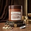 The Ordinary Power Treatment Protein+ Karite Butter 4-in-1 Nutritive Nutrition Mask 500ml jar on dark marble podium from Chaudhary Superstore