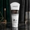 Vincé Intense Keratin Mask Extra Damage Repair Sulfate Free 200ml white tube on luxury dark marble table from Chaudhary Superstore